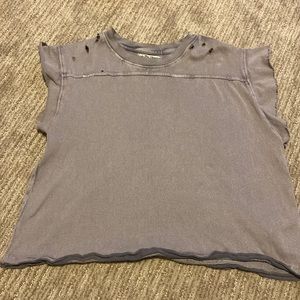 We the free top, size XS. Raw edges and intentional holes